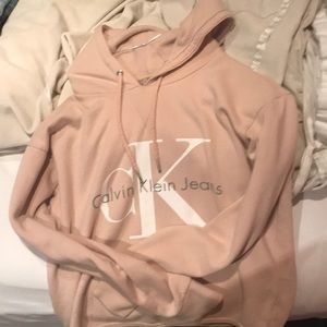 Calvin Klein Sweaters - Rare Calvin Klein Nude Pink Hoodie Calvin Klein Sweaters - Rare Calvin Klein Nude Pink Hoodie